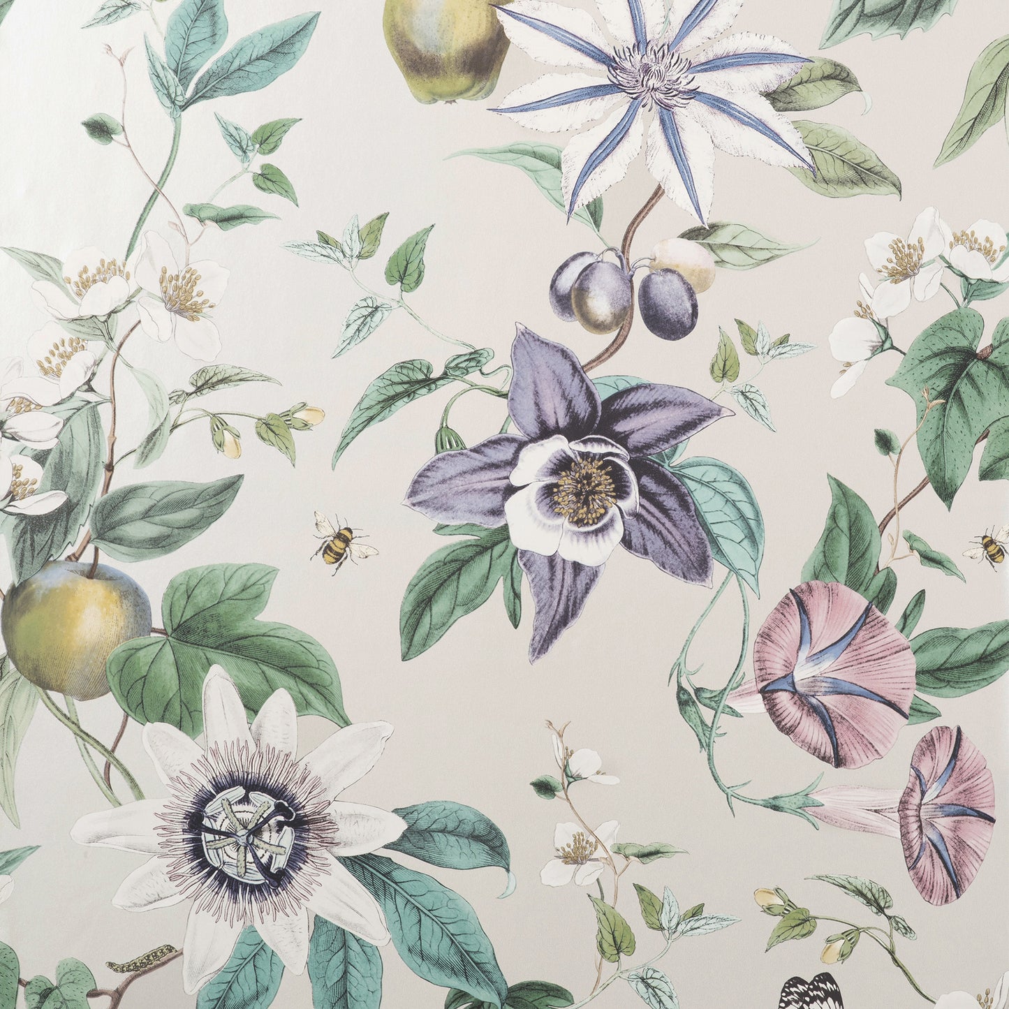 Advantage Sierra Silver Floral Wallpaper, 20.5-in by 33-ft