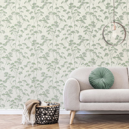 Advantage Sprig Green Trail Wallpaper, 20.5-in by 33-ft