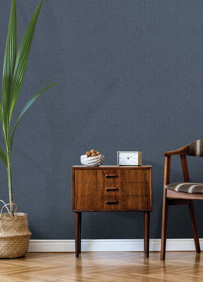 Advantage Glen Dark Blue Texture Wallpaper, 20.5-in by 33-ft