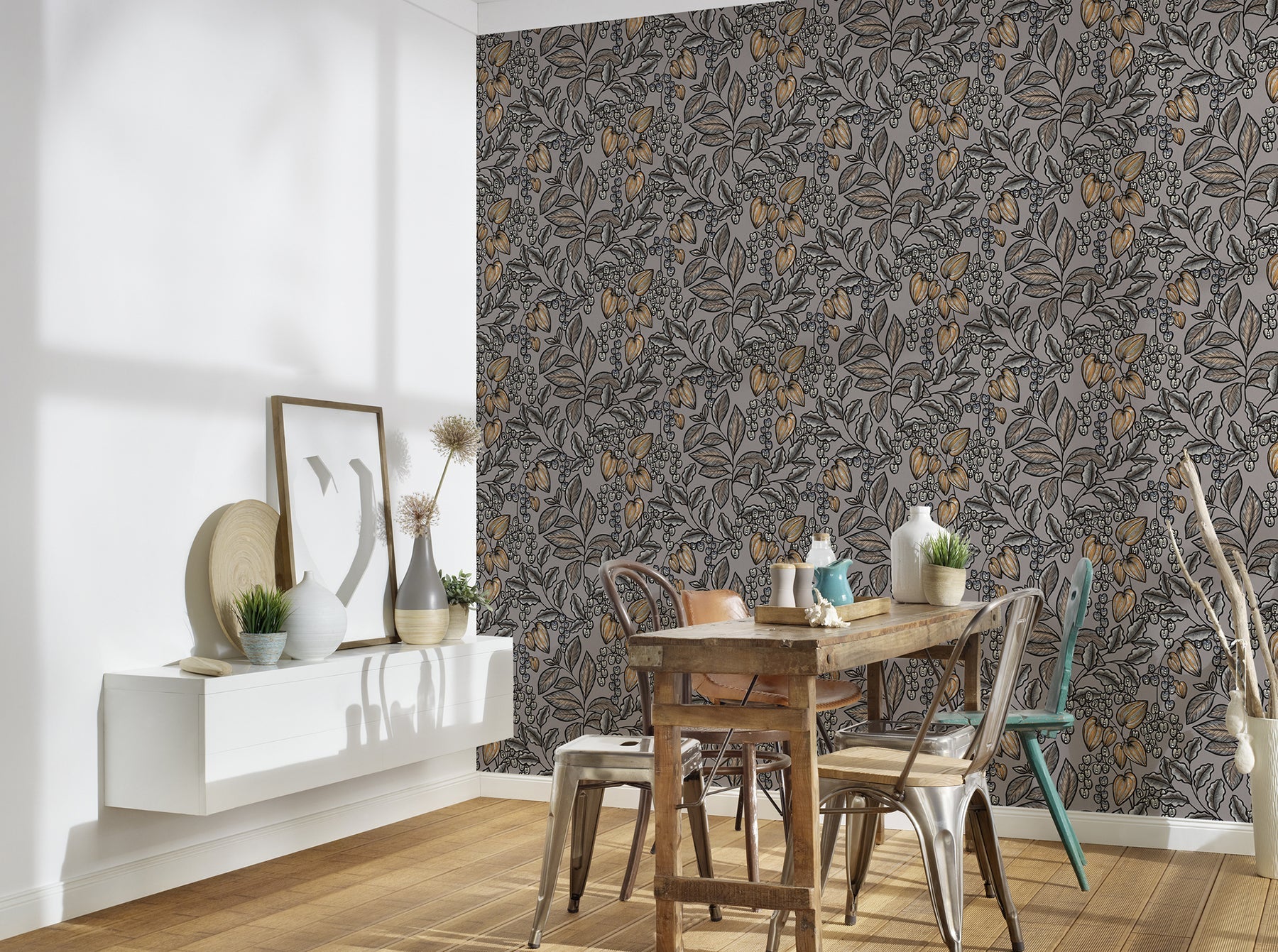 AS Creation Leif Grey Vine Trail Wallpaper, 20.9-in by 33-ft