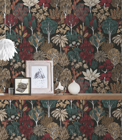 AS Creation Idris Black Forest Wallpaper, 20.9-in by 33-ft