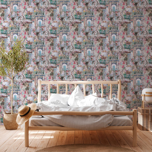 AS Creation Fenmore Light Blue Indian Safari Wallpaper, 20.9-in by 33-ft