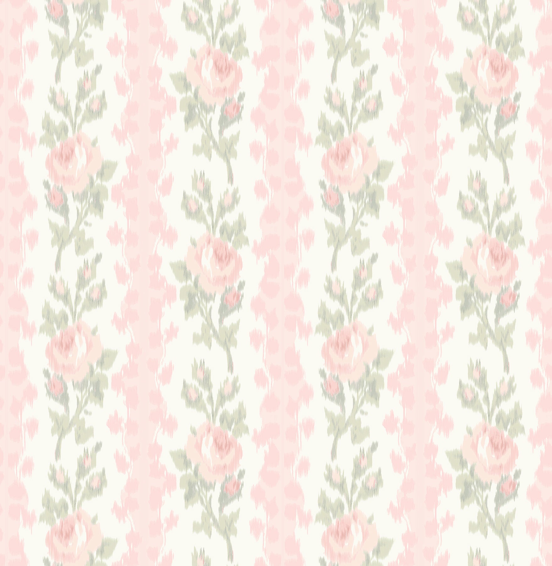 A-Street Prints Blooming Heirloom Marie Pink Rose Stripe Wallpaper, 20.5-in by 33-ft