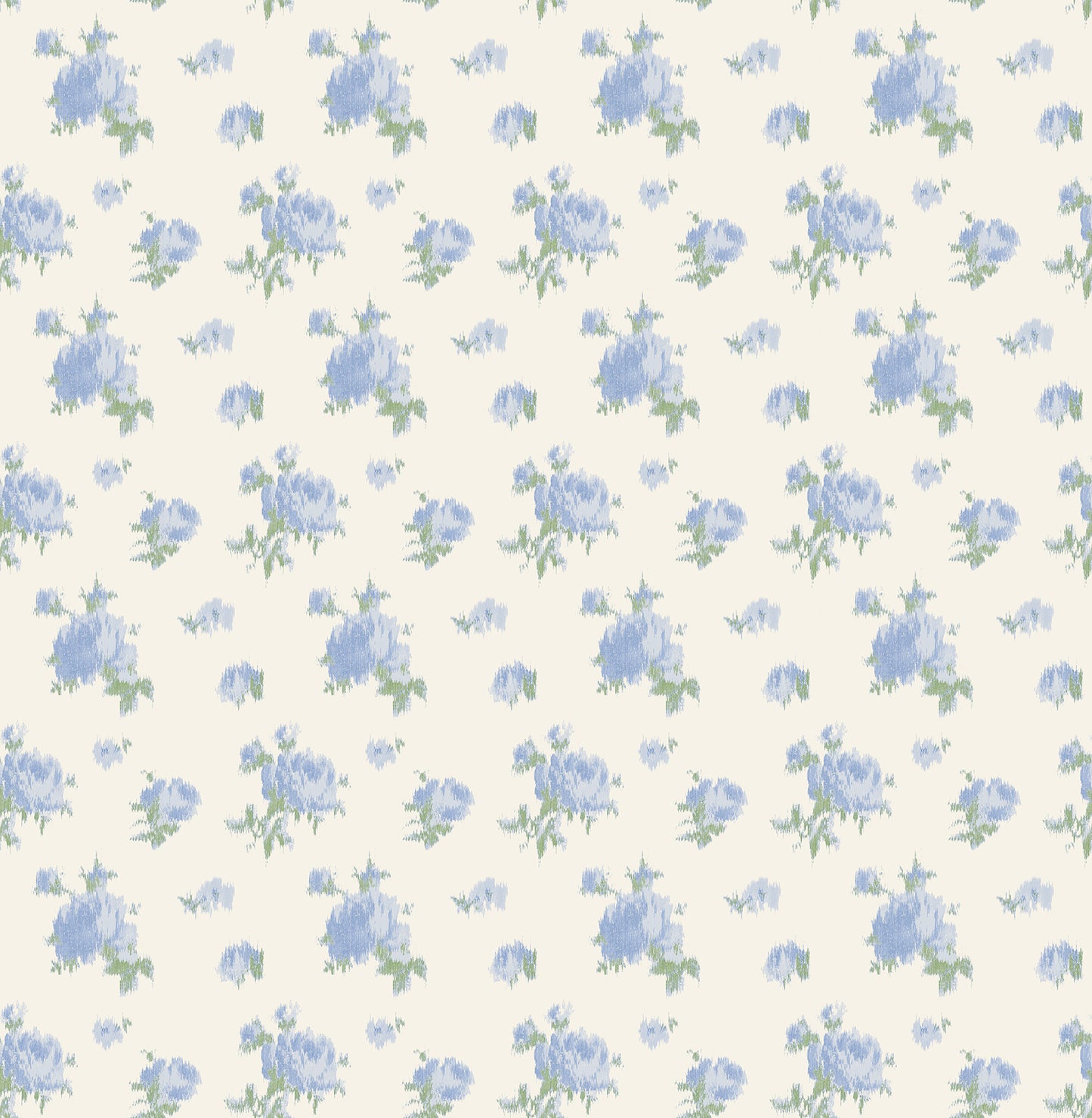 A-Street Prints Ikat Rose Blue Small Print Wallpaper, 20.5-in by 33-ft