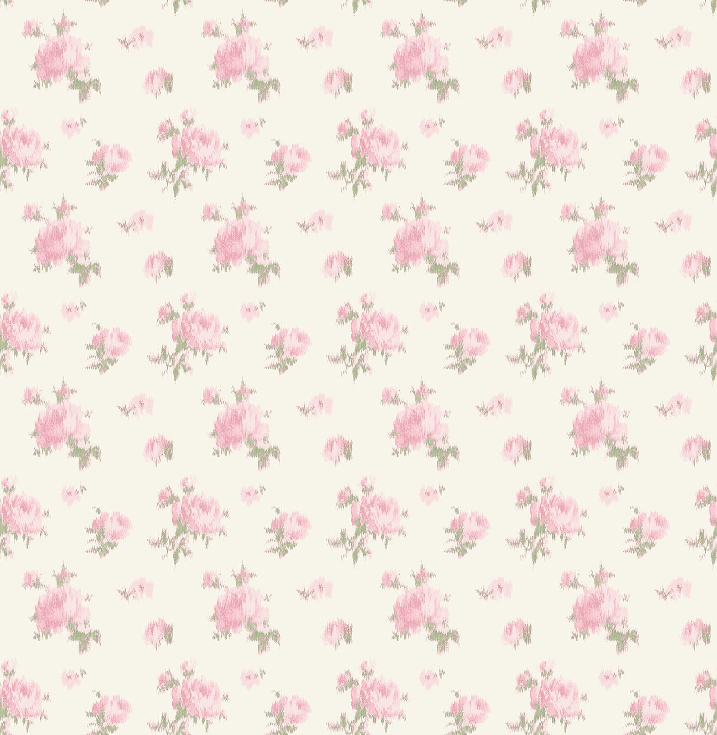 A-Street Prints Ikat Rose Tinted Petals Small Print Wallpaper, 20.5-in by 33-ft