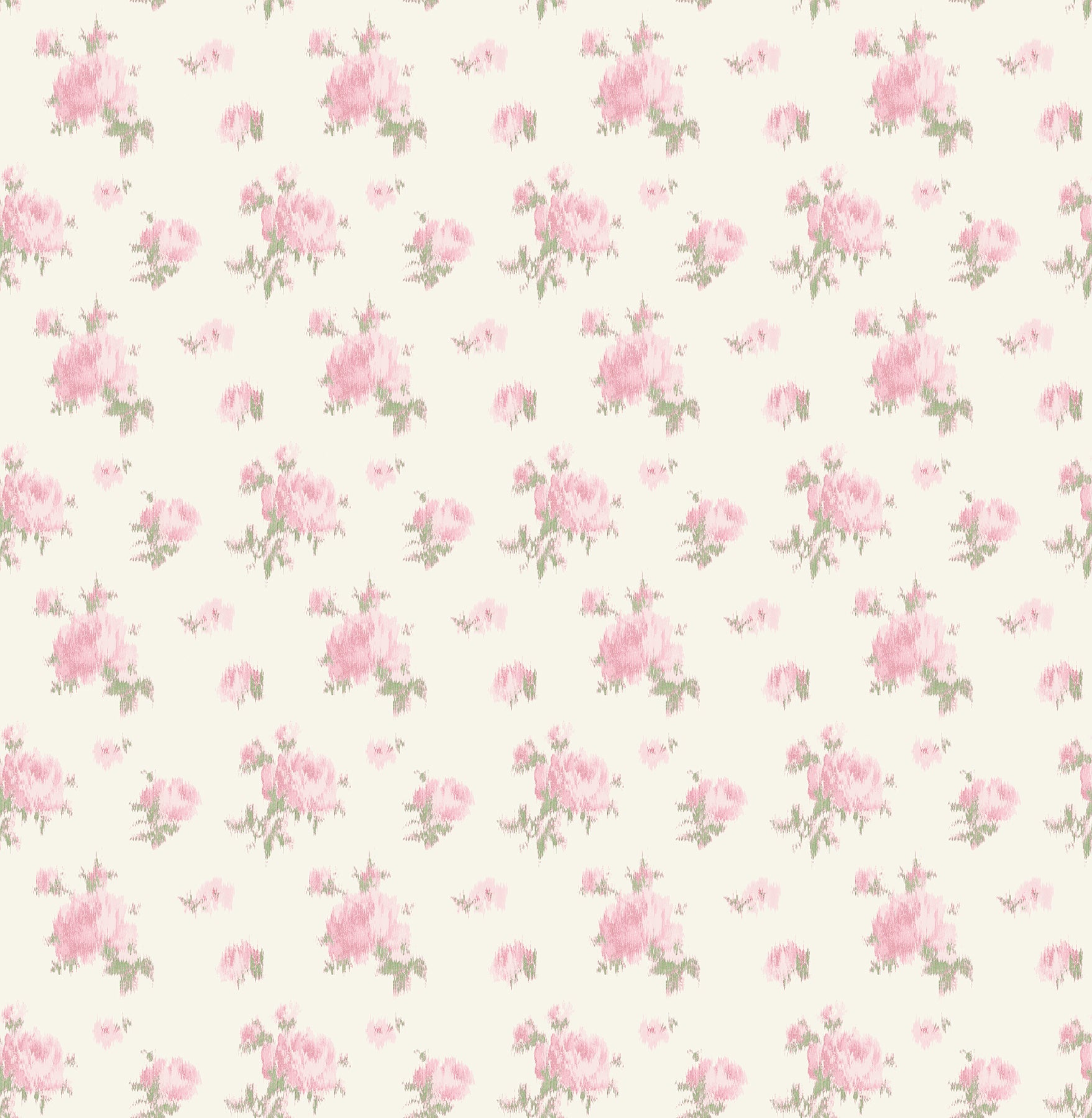 A-Street Prints Ikat Rose Tinted Petals Small Print Wallpaper, 20.5-in by 33-ft