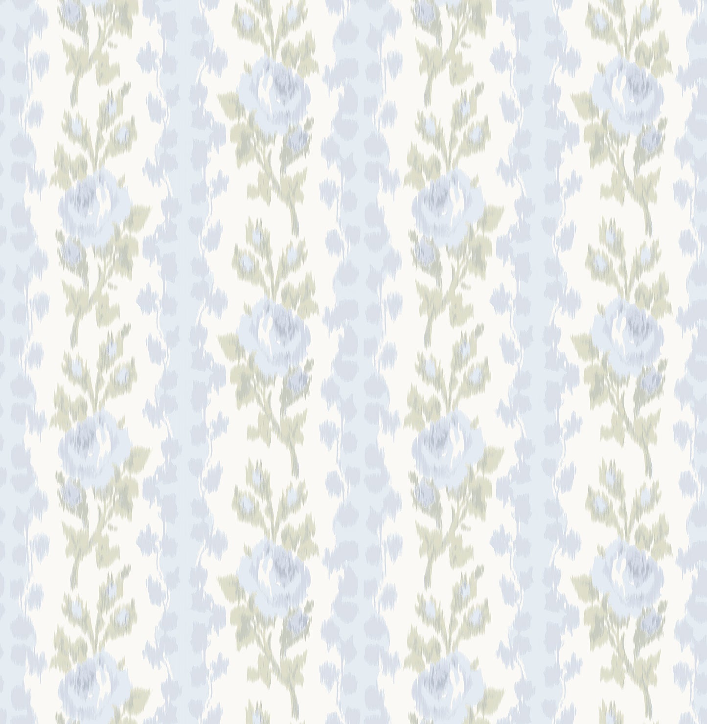 A-Street Prints Blooming Heirloom Blue Romance Rose Stripe Wallpaper, 20.5-in by 33-ft