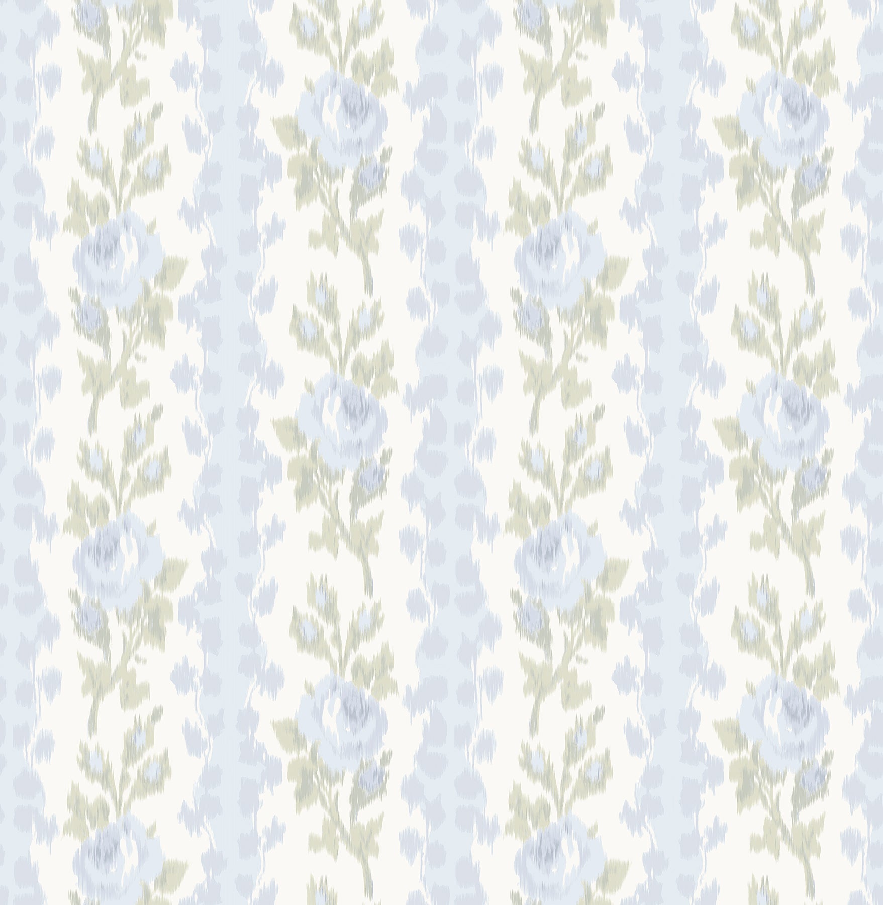 A-Street Prints Blooming Heirloom Blue Romance Rose Stripe Wallpaper, 20.5-in by 33-ft