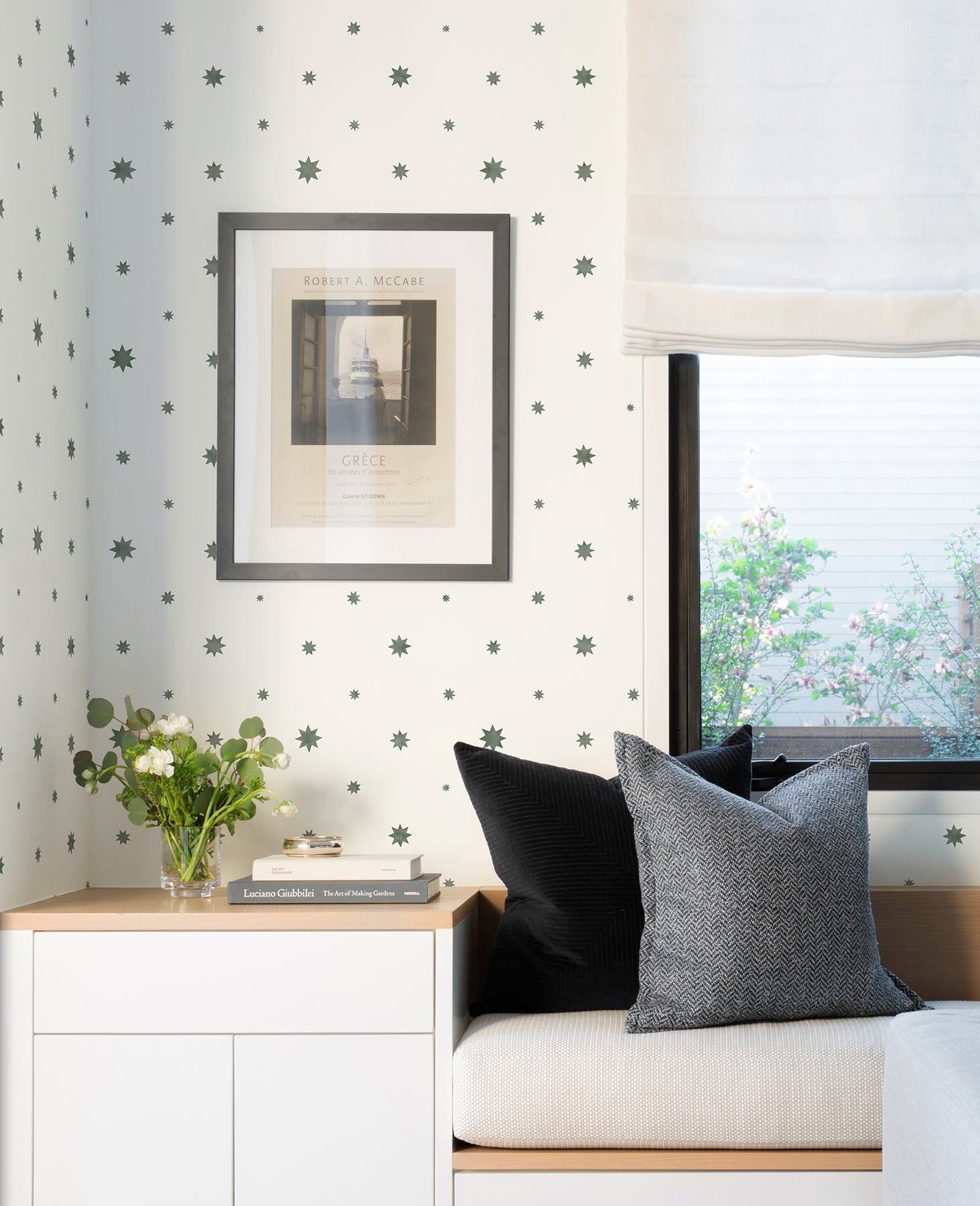 A-Street Prints Henry Green Starburst Wallpaper, 20.5-in by 33-ft