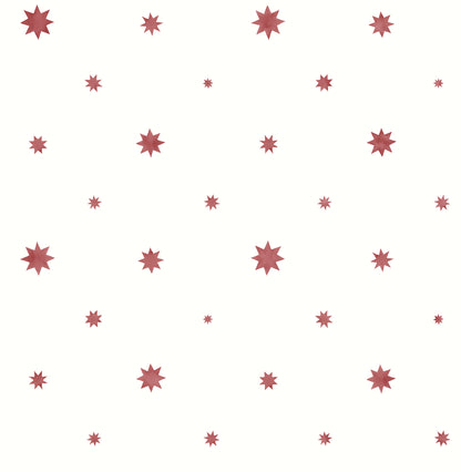 A-Street Prints Henry Red Starburst Wallpaper, 20.5-in by 33-ft