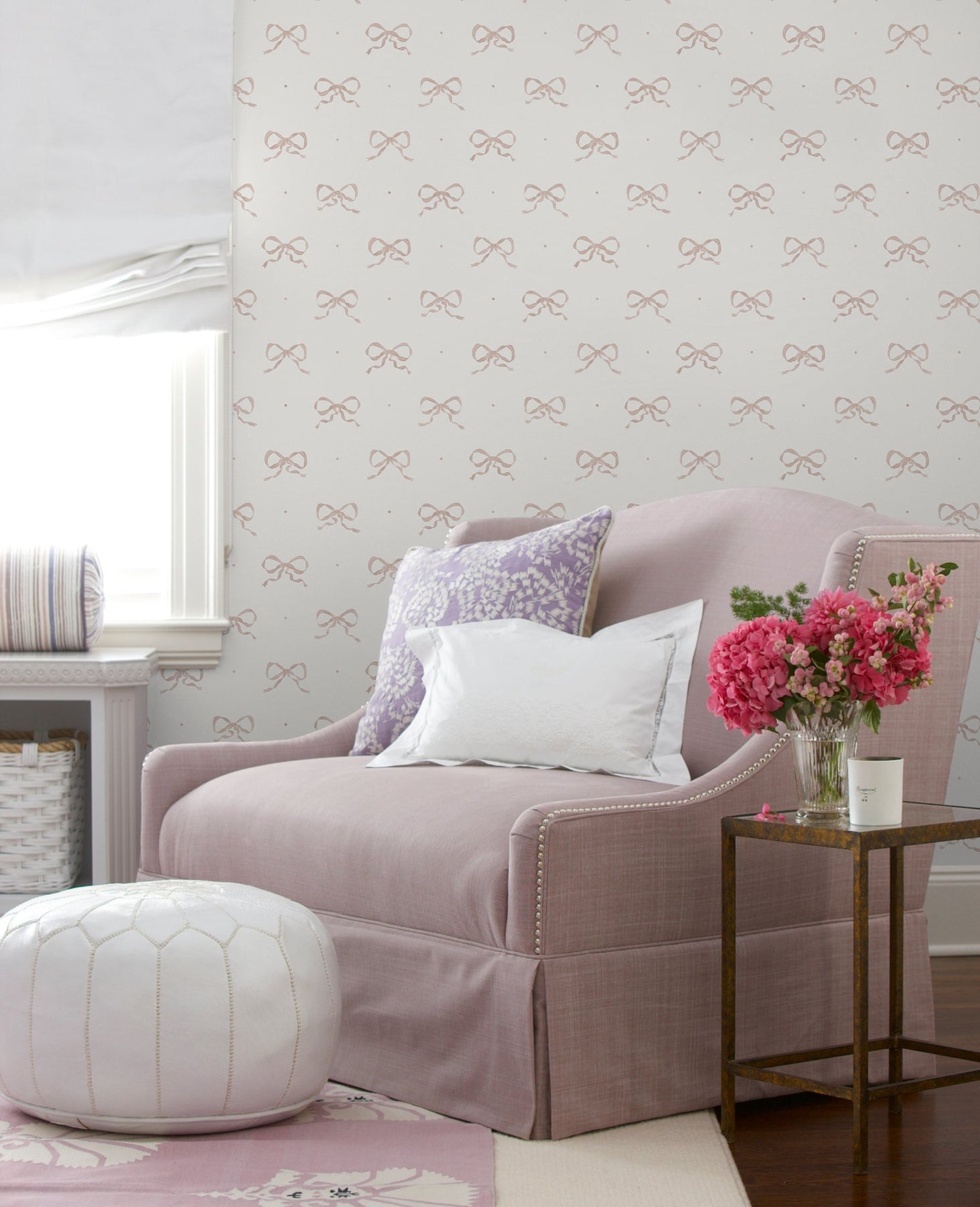 A-Street Prints Emma Petal Large Bow Wallpaper, 20.5-in by 33-ft