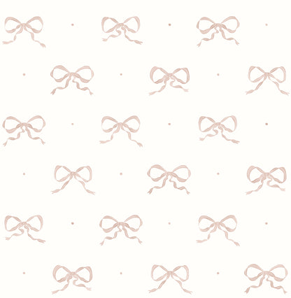 A-Street Prints Emma Petal Large Bow Wallpaper, 20.5-in by 33-ft