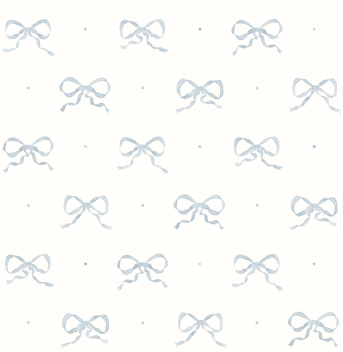 A-Street Prints Emma Blue Heather Large Bow Wallpaper, 20.5-in by 33-ft