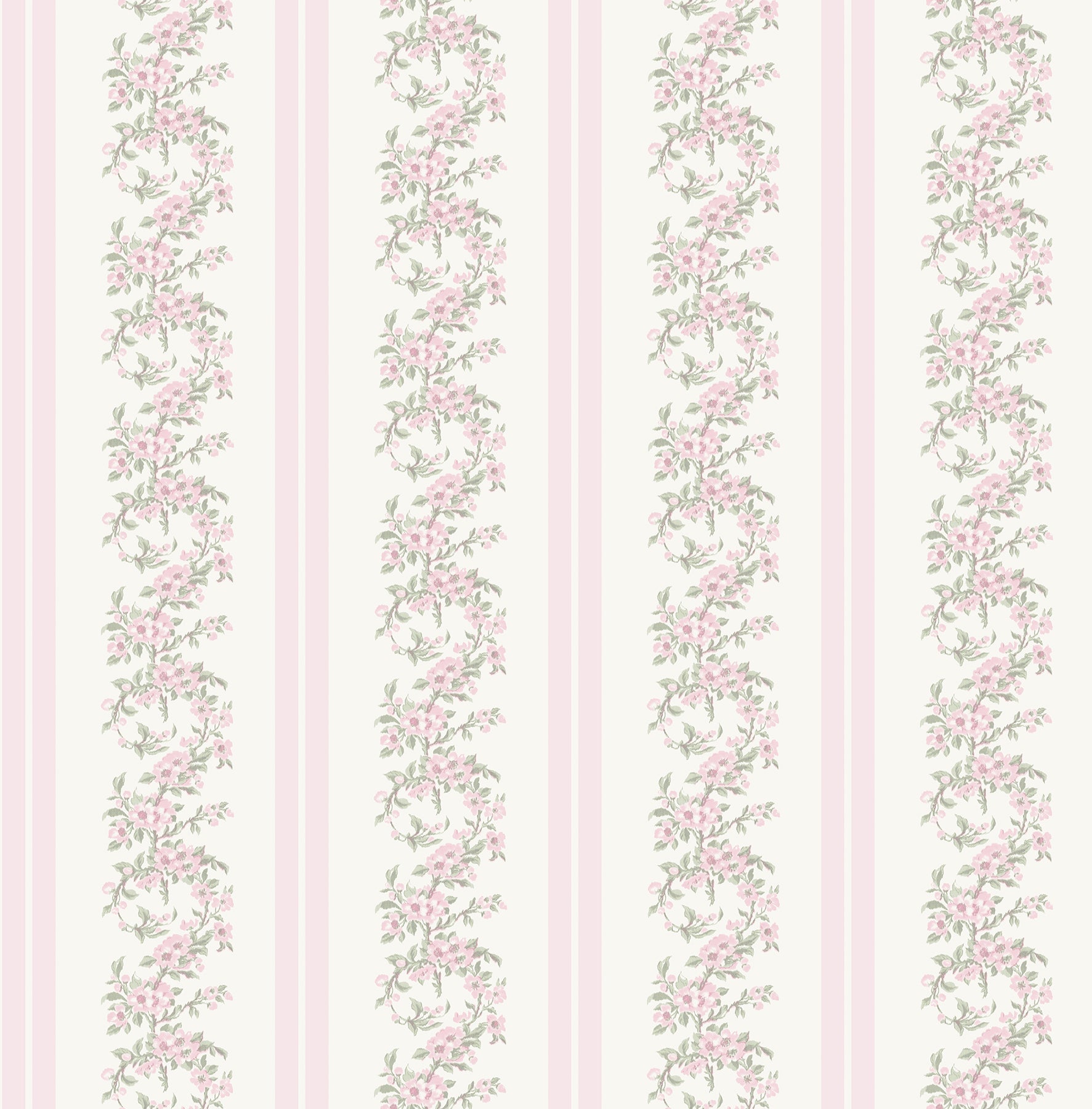 A-Street Prints Marigold Wreath Pastel Peach Floral Stripe Wallpaper, 20.5-in by 33-ft