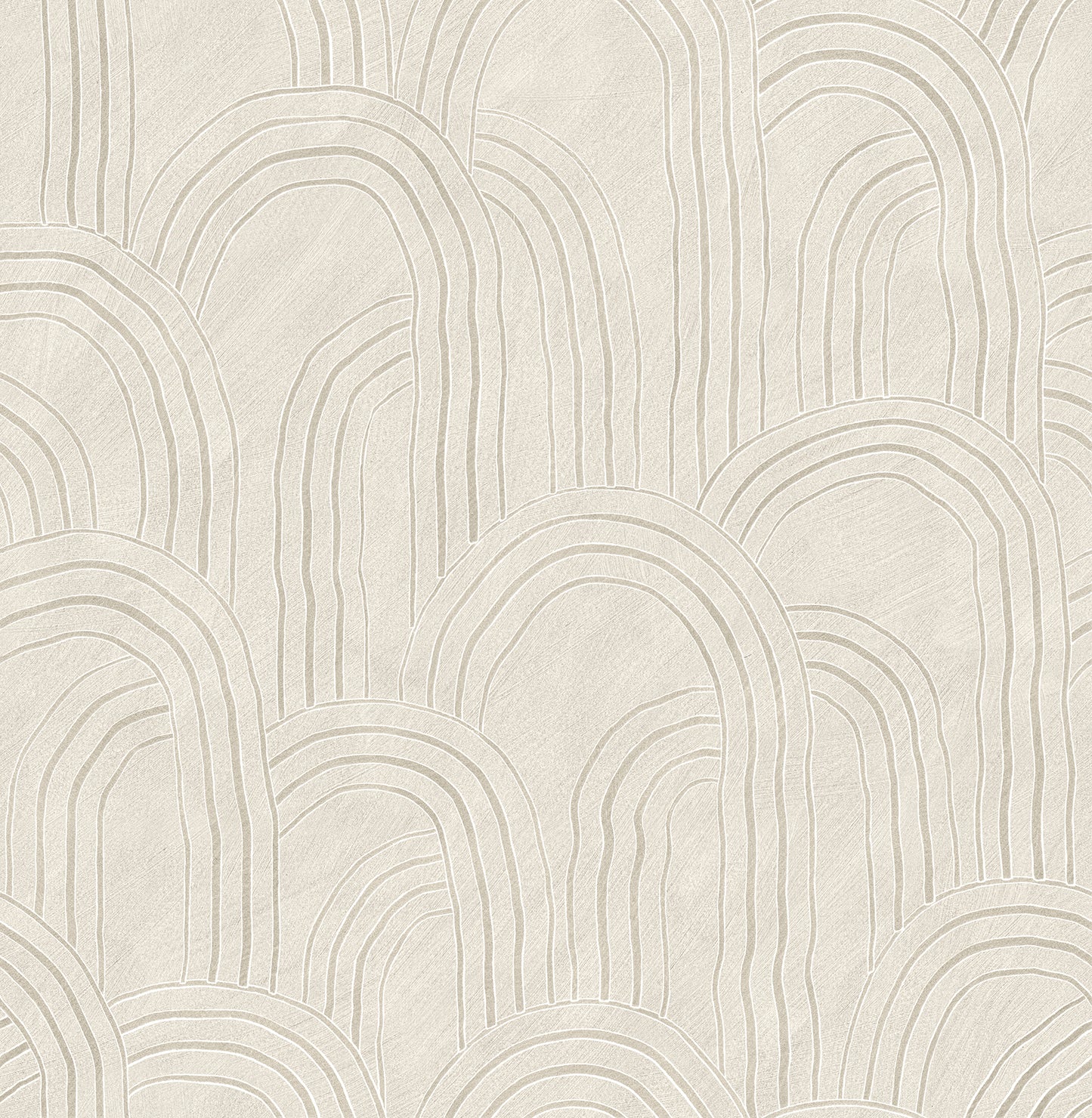 A-Street Prints Cabo Cream Rippled Arches Wallpaper, 20.5-in by 33-ft