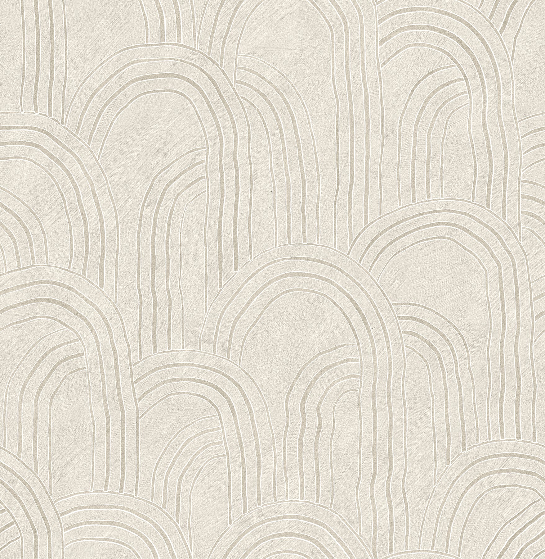 A-Street Prints Cabo Cream Rippled Arches Wallpaper, 20.5-in by 33-ft