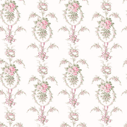 A-Street Prints Rose Cheeks Party Pink Floral Cluster Wallpaper, 20.5-in by 33-ft