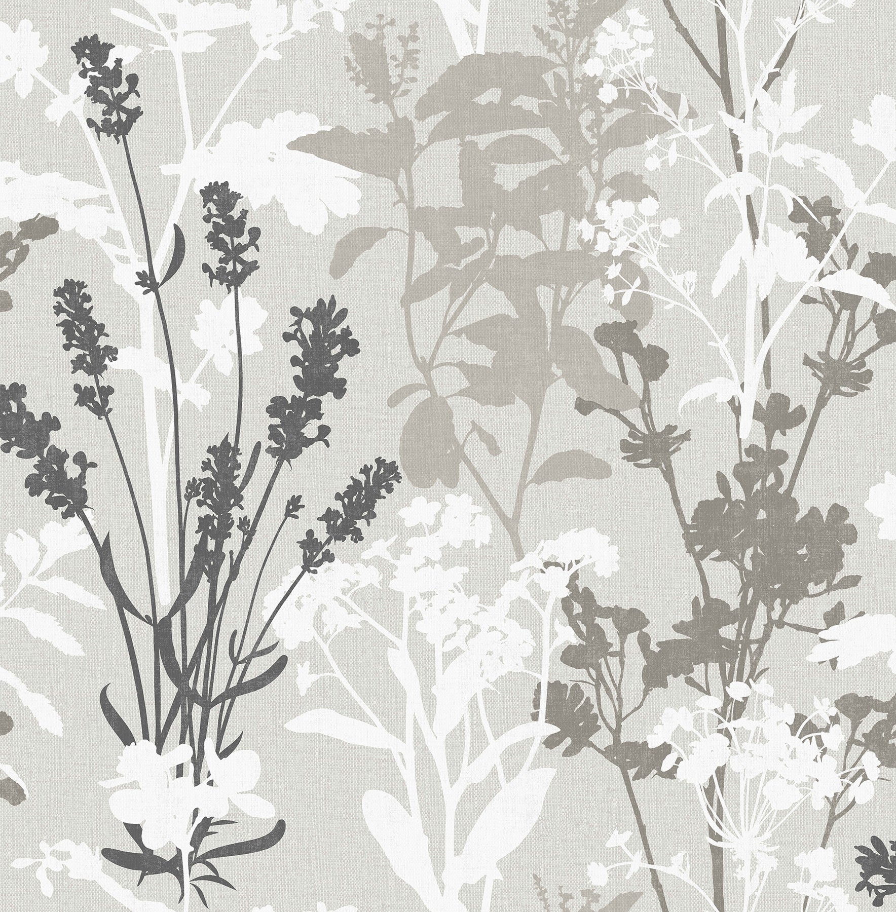 Fine Decor Meadow Grey Wild Flowers Wallpaper, 20.5-in by 33-ft