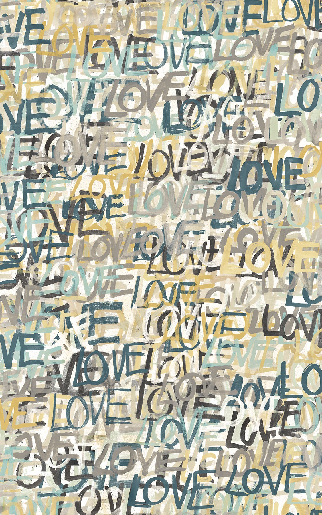 ohpopsi Indio Neutral Love Scribble Wallpaper, 19.7-in by 33-ft