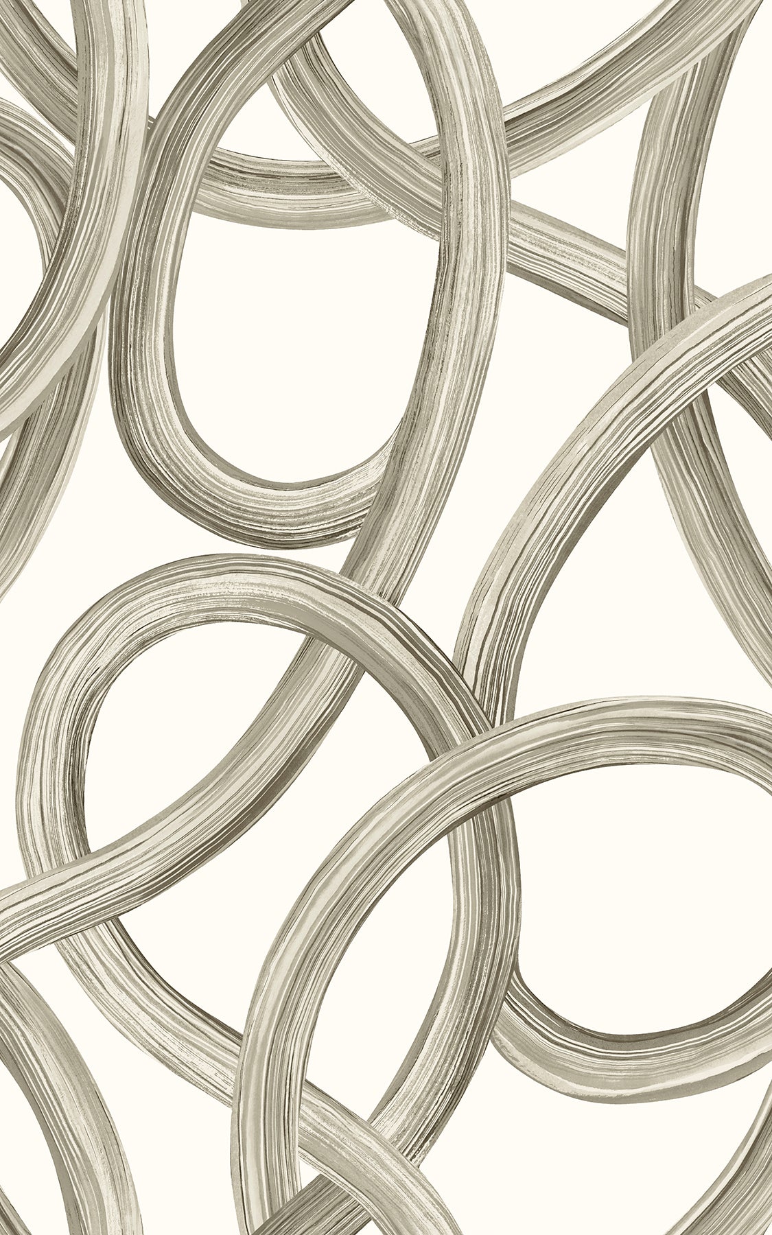 ohpopsi Calix White Twisted Geo Wallpaper, 19.7-in by 33-ft