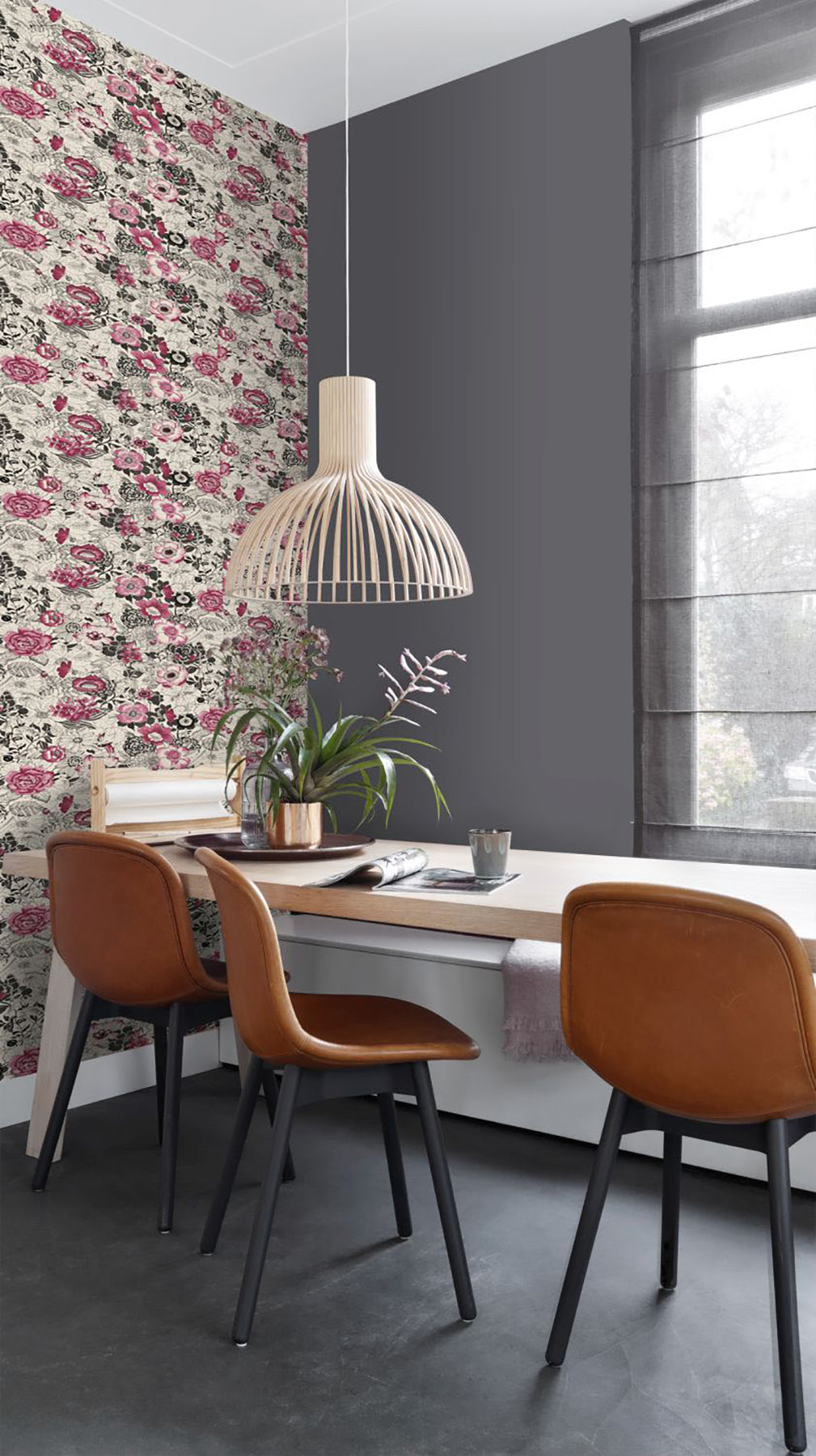 ESTA Home Penny Pink Floral Wallpaper, 20.5-in by 33-ft