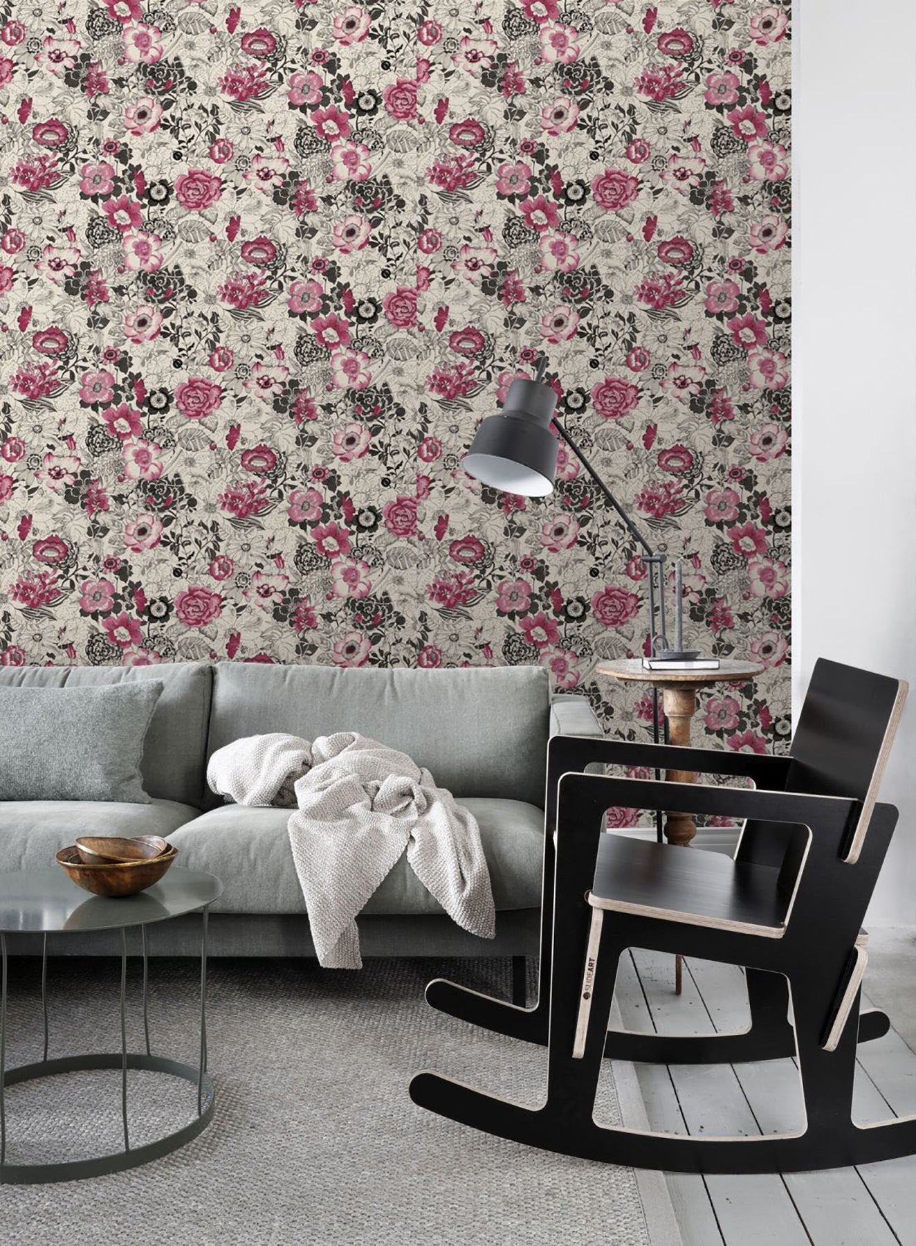 ESTA Home Penny Pink Floral Wallpaper, 20.5-in by 33-ft