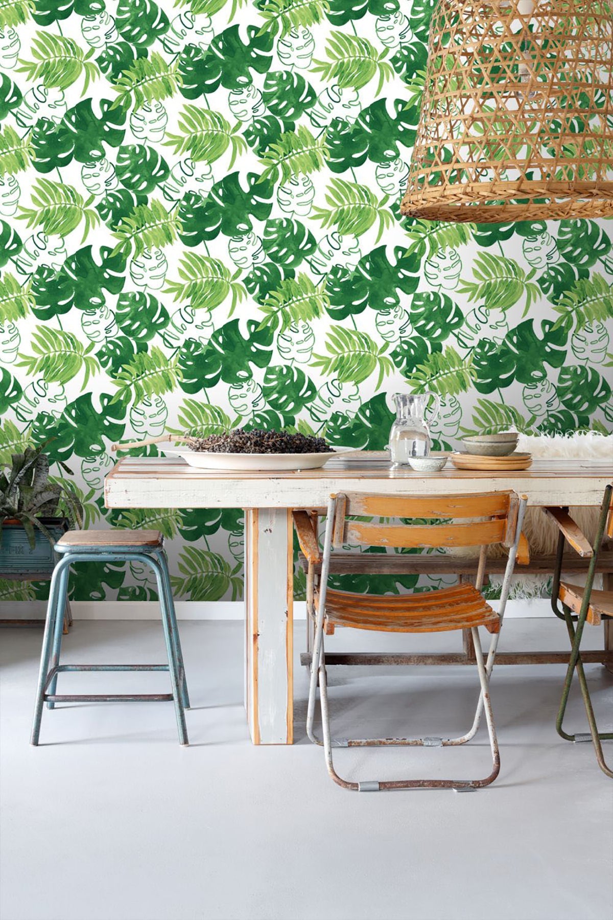 ESTA Home Patti Green Leaves Wallpaper, 20.5-in by 33-ft