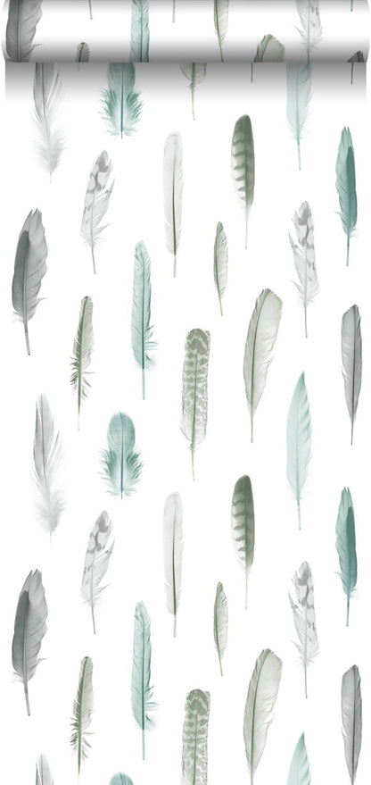 ESTA Home Nala Multicolor Feathers Wallpaper, 20.5-in by 33-ft