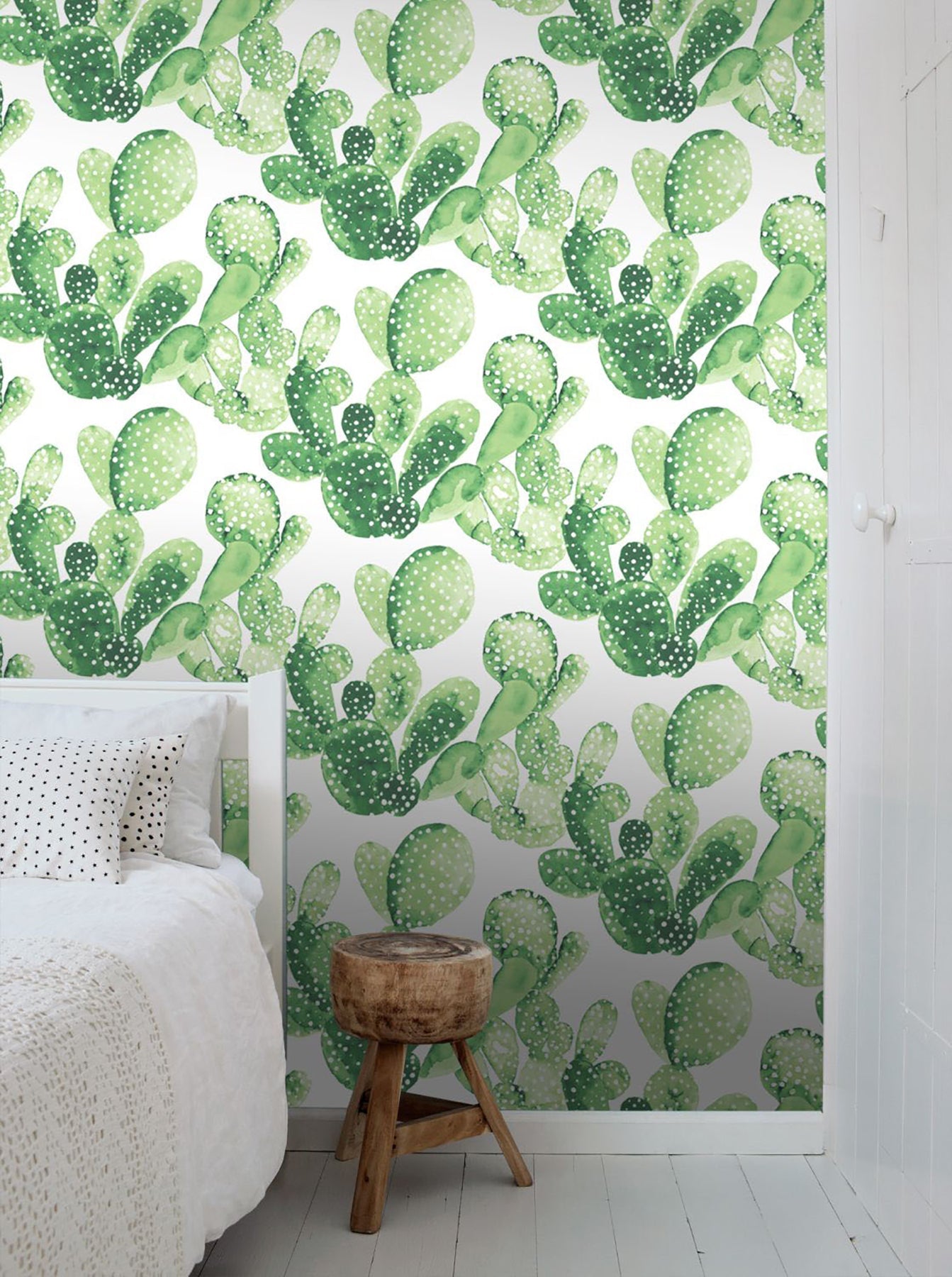 ESTA Home Mimi Green Cactus Wallpaper, 20.5-in by 33-ft