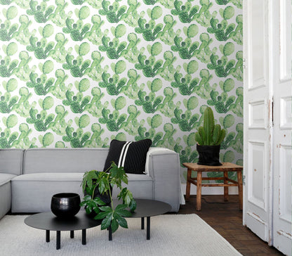 ESTA Home Mimi Green Cactus Wallpaper, 20.5-in by 33-ft