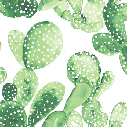 ESTA Home Mimi Green Cactus Wallpaper, 20.5-in by 33-ft