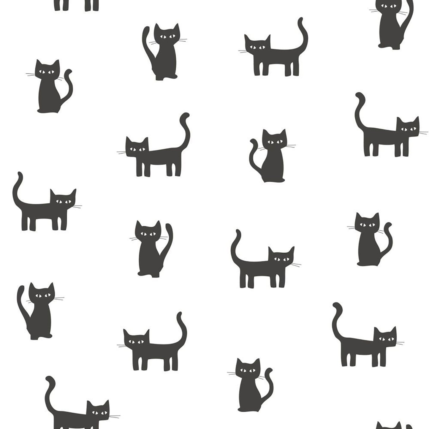 ESTA Home Salem Black Kittens Wallpaper, 20.9-in by 33-ft