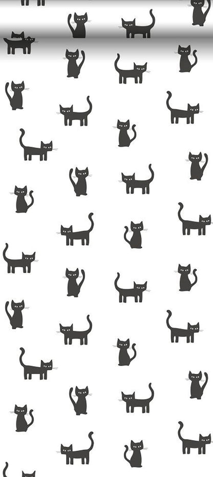 ESTA Home Salem Black Kittens Wallpaper, 20.9-in by 33-ft