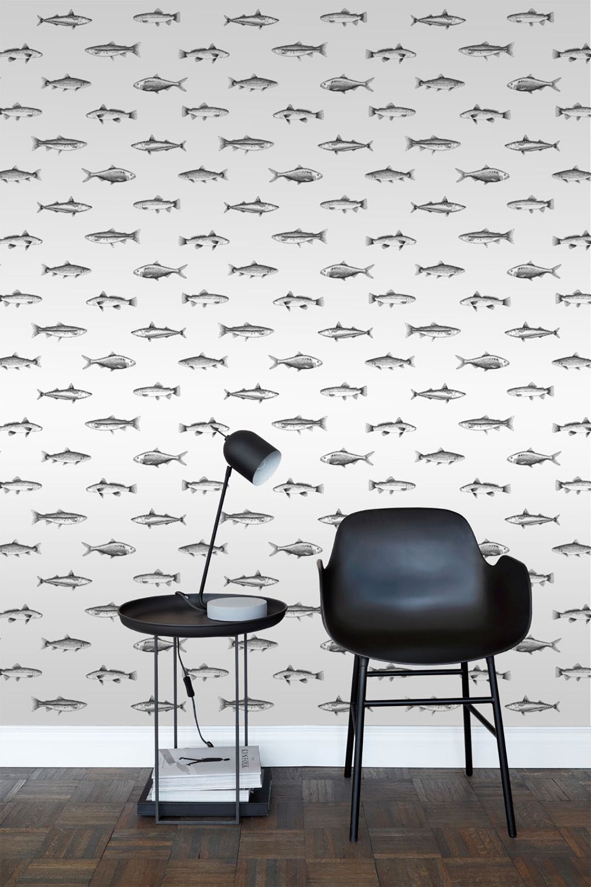 ESTA Home Fiyero Off White Fish Wallpaper, 20.5-in by 33-ft