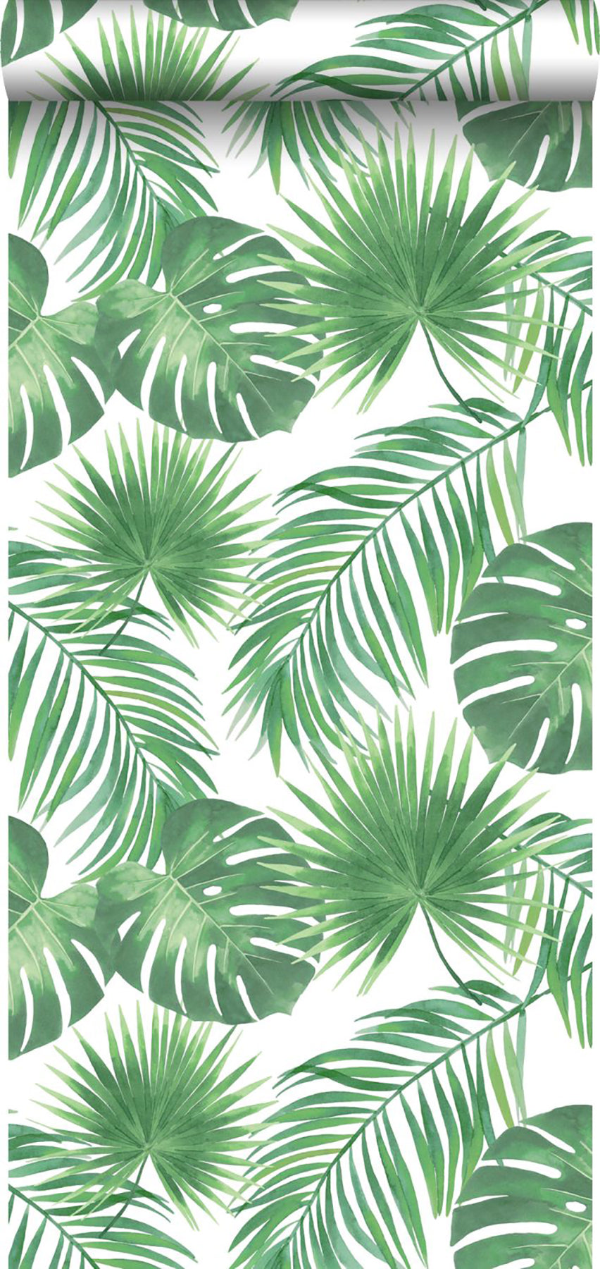 ESTA Home Patti Light Green Leaves Wallpaper, 20.5-in by 33-ft