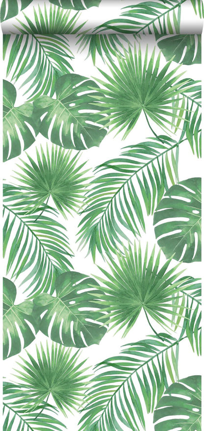 ESTA Home Patti Light Green Leaves Wallpaper, 20.5-in by 33-ft