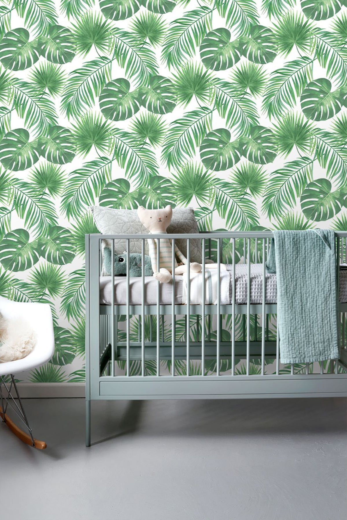 ESTA Home Patti Light Green Leaves Wallpaper, 20.5-in by 33-ft