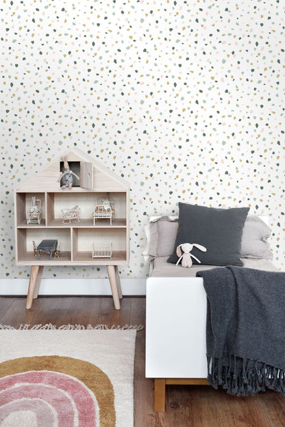 ESTA Home Confetti Pastel Terrazzo Wallpaper, 20.9-in by 33-ft