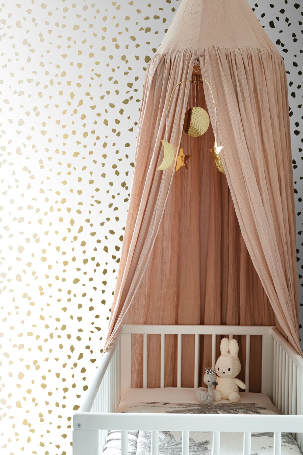 ESTA Home Confetti Gold Terrazzo Wallpaper, 20.9-in by 33-ft