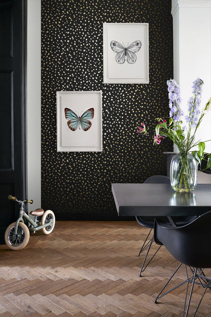 ESTA Home Confetti Black Terrazzo Wallpaper, 20.9-in by 33-ft