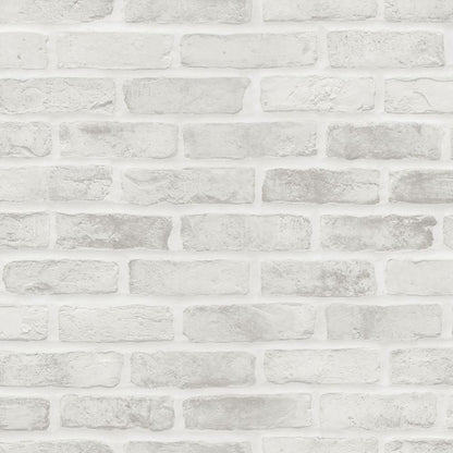 ESTA Home Burnham Grey Brick Wall Wallpaper, 20.9-in by 33-ft