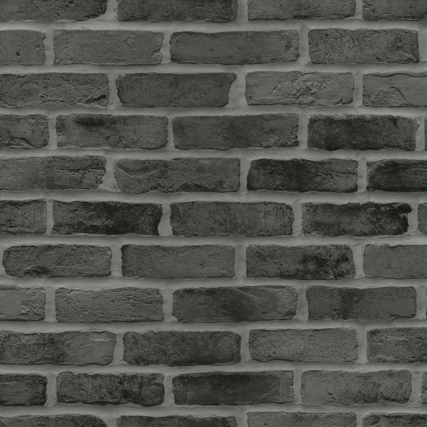 ESTA Home Burnham Black Brick Wall Wallpaper, 20.9-in by 33-ft