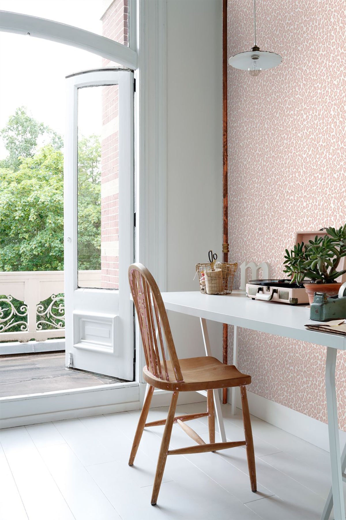 ESTA Home Cicely Pink Leopard Skin Wallpaper, 20.9-in by 33-ft