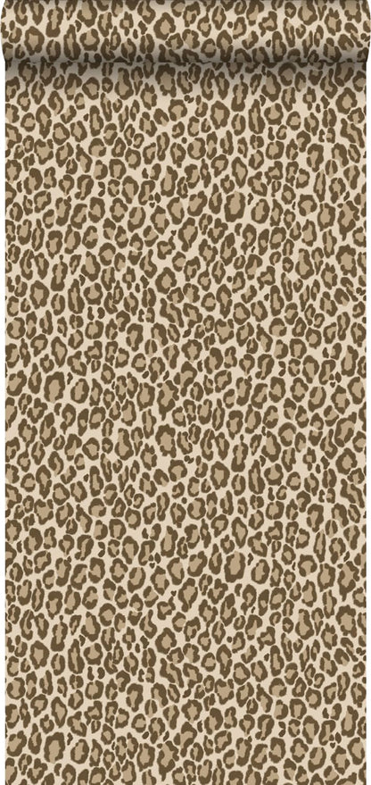 ESTA Home Cicely Brown Leopard Skin Wallpaper, 20.9-in by 33-ft