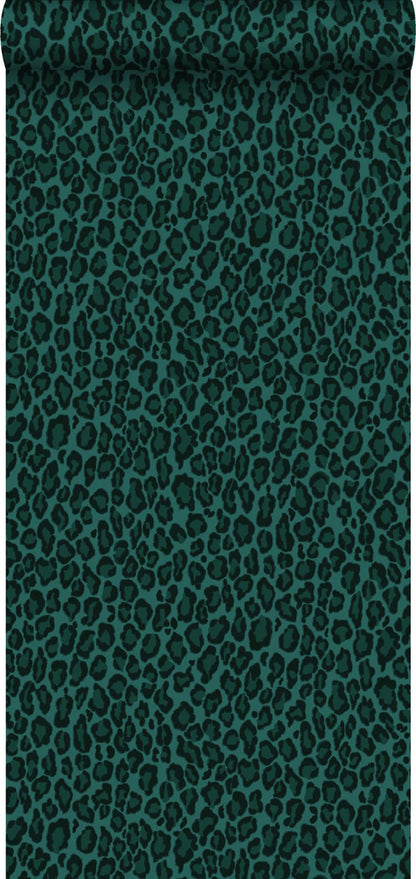 ESTA Home Cicely Green Leopard Skin Wallpaper, 20.9-in by 33-ft