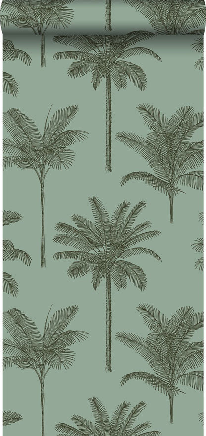 ESTA Home Taj Sage Palm Trees Wallpaper, 20.9-in by 33-ft