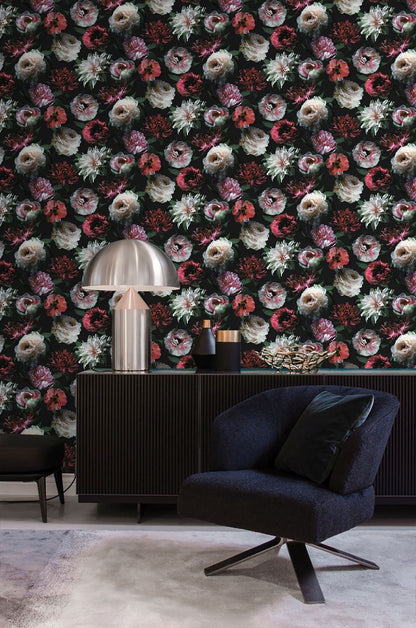 ESTA Home Contessa Ruby Flowers Wallpaper, 20.9-in by 33-ft