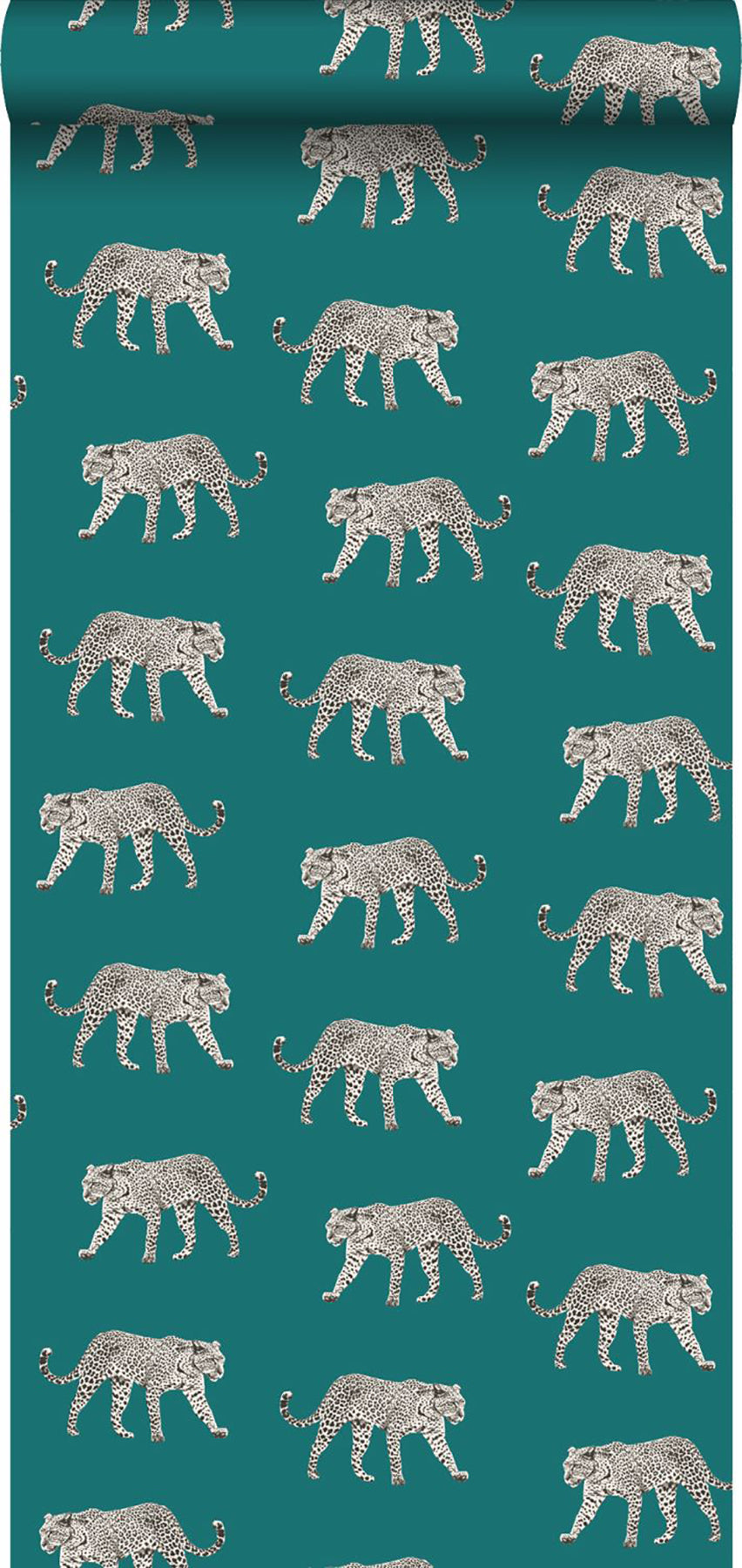 ESTA Home Prowl Teal Jaguars Wallpaper, 20.9-in by 33-ft