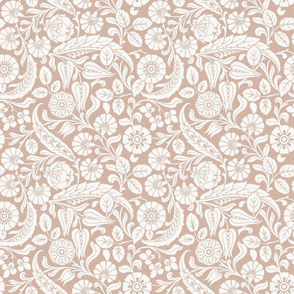 Design Department Cordelia Pink Baroque Blooms Wallpaper, 20.9-in by 33-ft