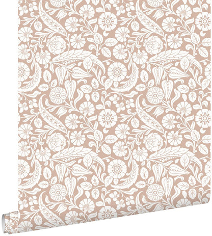 Design Department Cordelia Pink Baroque Blooms Wallpaper, 20.9-in by 33-ft